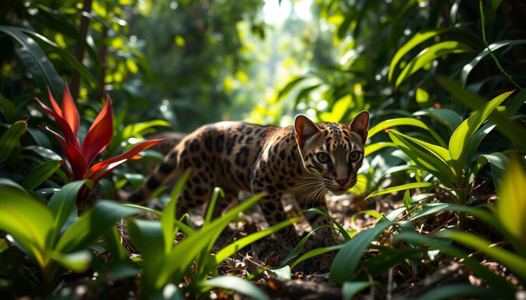 Ozelot in Costa Rica Wildtierbeobachtung